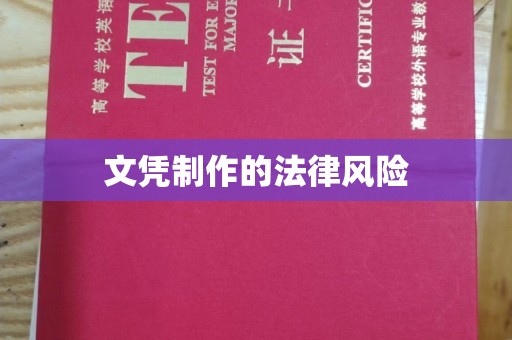 武义文凭制作的法律风险