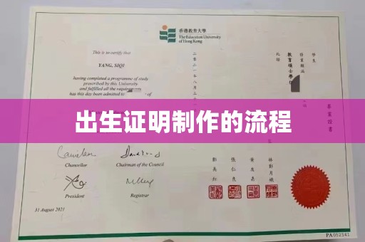 武义出生证明制作的流程