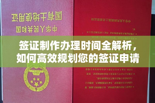 武义签证制作办理时间全解析，如何高效规划您的签证申请流程